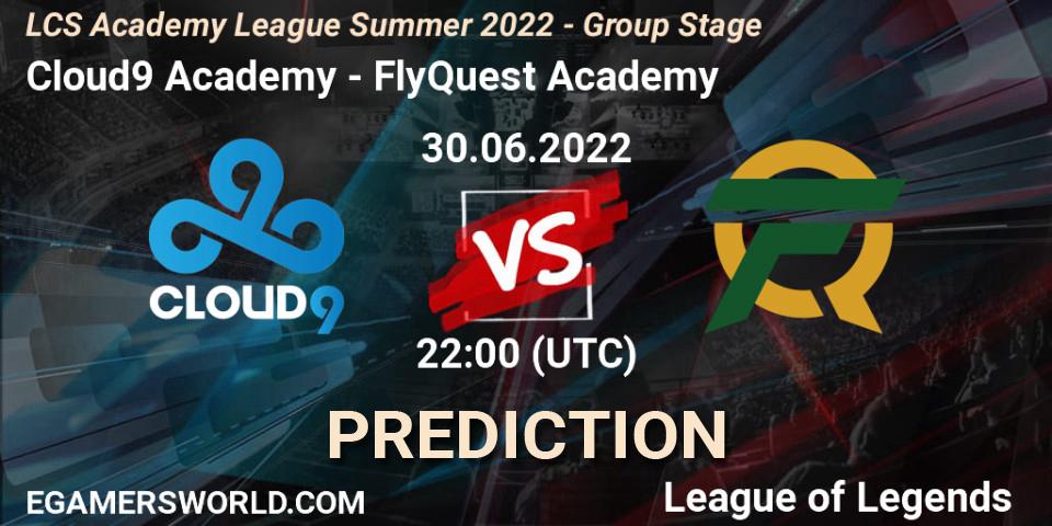Cloud9 Academy vs FlyQuest Academy: Betting TIp, Match Prediction. 30.06.22. LoL, LCS Academy League Summer 2022 - Group Stage