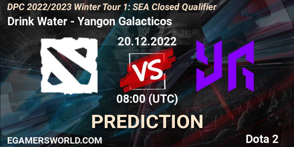 Drink Water vs Yangon Galacticos: Betting TIp, Match Prediction. 20.12.2022 at 08:01. Dota 2, DPC 2022/2023 Winter Tour 1: SEA Closed Qualifier