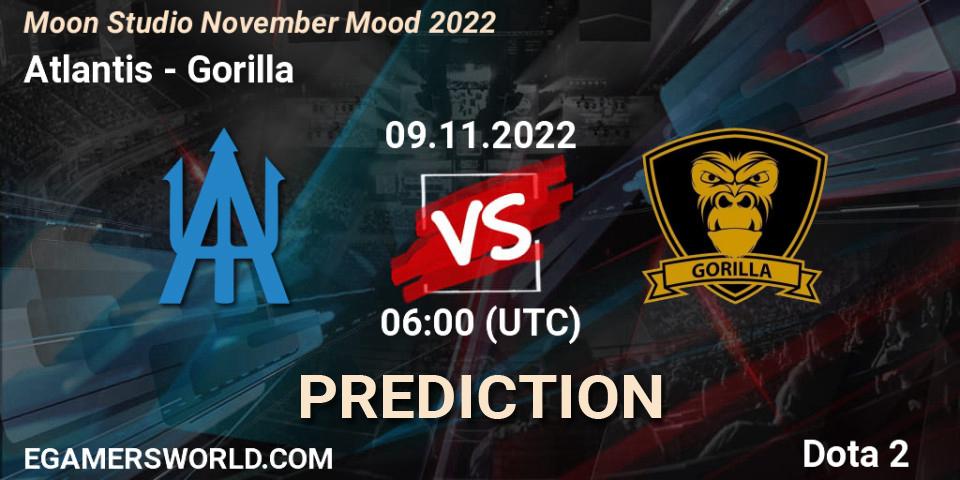 Atlantis vs Gorilla: Betting TIp, Match Prediction. 09.11.22. Dota 2, Moon Studio November Mood 2022