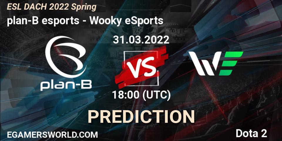 plan-B esports vs Wooky eSports: Betting TIp, Match Prediction. 31.03.2022 at 18:11. Dota 2, ESL Meisterschaft Spring 2022
