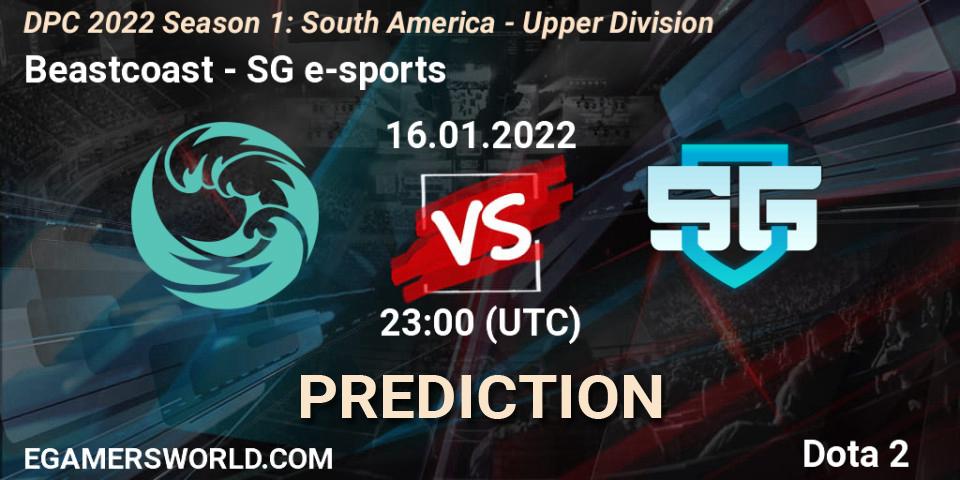 Beastcoast vs SG e-sports: Betting TIp, Match Prediction. 16.01.2022 at 23:10. Dota 2, DPC 2022 Season 1: South America - Upper Division