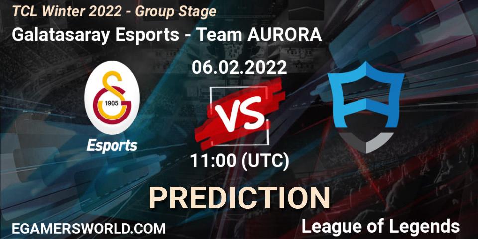 Galatasaray Esports vs Team AURORA: Betting TIp, Match Prediction. 06.02.22. LoL, TCL Winter 2022 - Group Stage