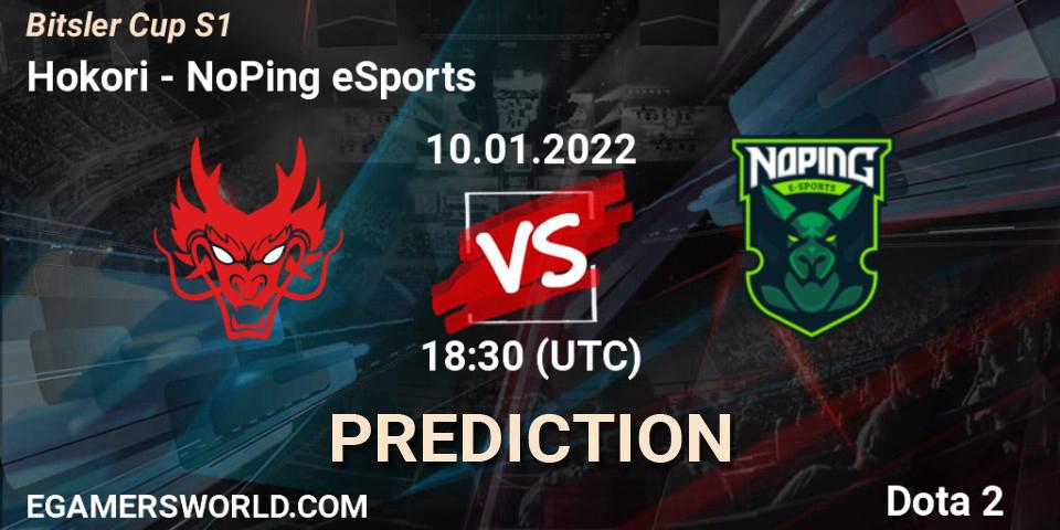Hokori vs NoPing eSports: Betting TIp, Match Prediction. 10.01.2022 at 18:33. Dota 2, Bitsler Cup S1