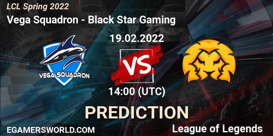 Vega Squadron vs Black Star Gaming: Betting TIp, Match Prediction. 19.02.22. LoL, LCL Spring 2022