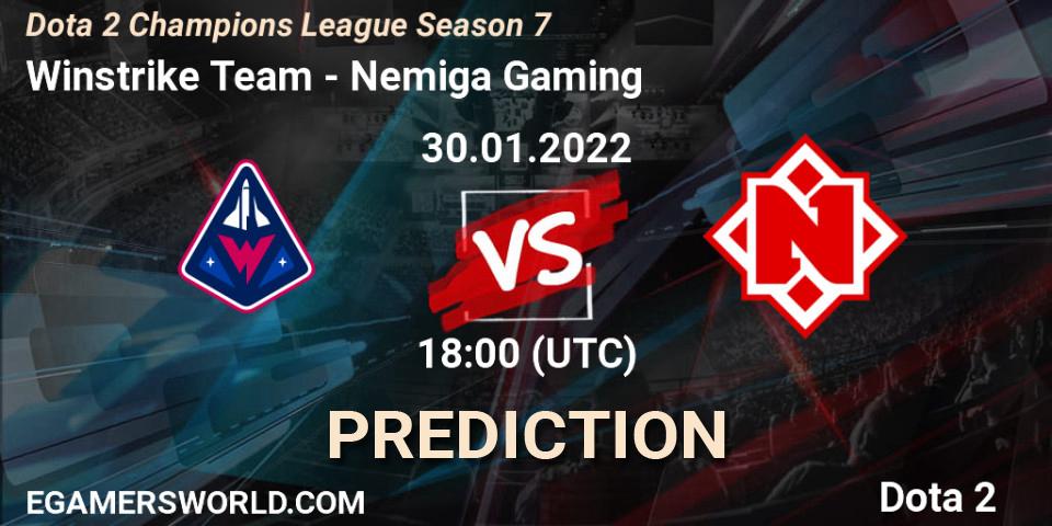 Winstrike Team vs Nemiga Gaming: Betting TIp, Match Prediction. 28.01.22. Dota 2, Dota 2 Champions League 2022 Season 7