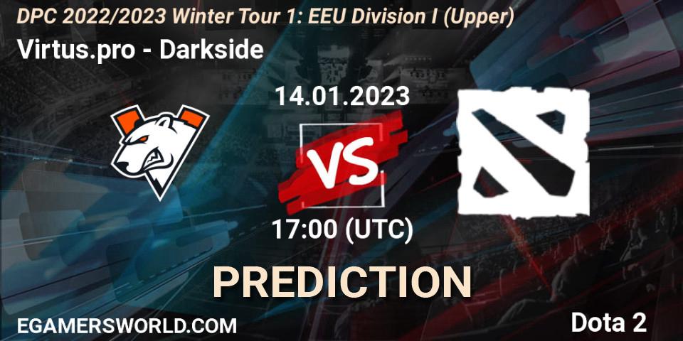 Virtus.pro vs Darkside: Betting TIp, Match Prediction. 14.01.23. Dota 2, DPC 2022/2023 Winter Tour 1: EEU Division I (Upper)