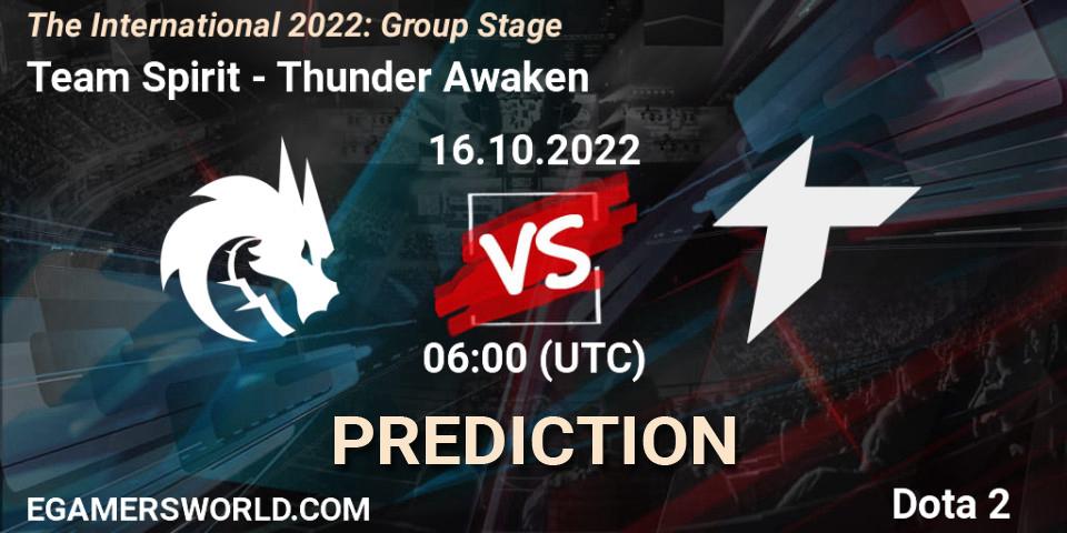 Team Spirit vs Thunder Awaken: Betting TIp, Match Prediction. 16.10.22. Dota 2, The International 2022: Group Stage