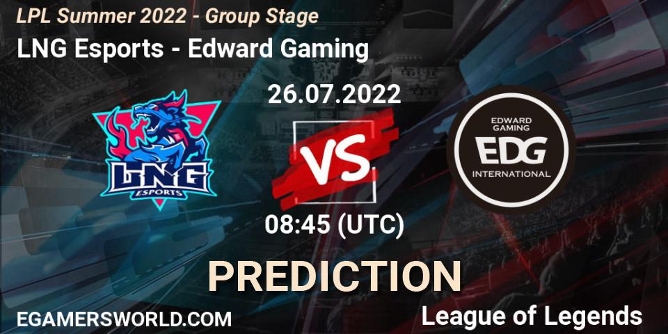 LNG Esports vs Edward Gaming: Betting TIp, Match Prediction. 26.07.22. LoL, LPL Summer 2022 - Group Stage