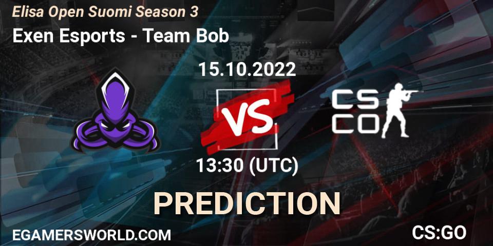 Exen Esports vs Team Bob: Betting TIp, Match Prediction. 15.10.22. CS2 (CS:GO), Elisa Open Suomi Season 3