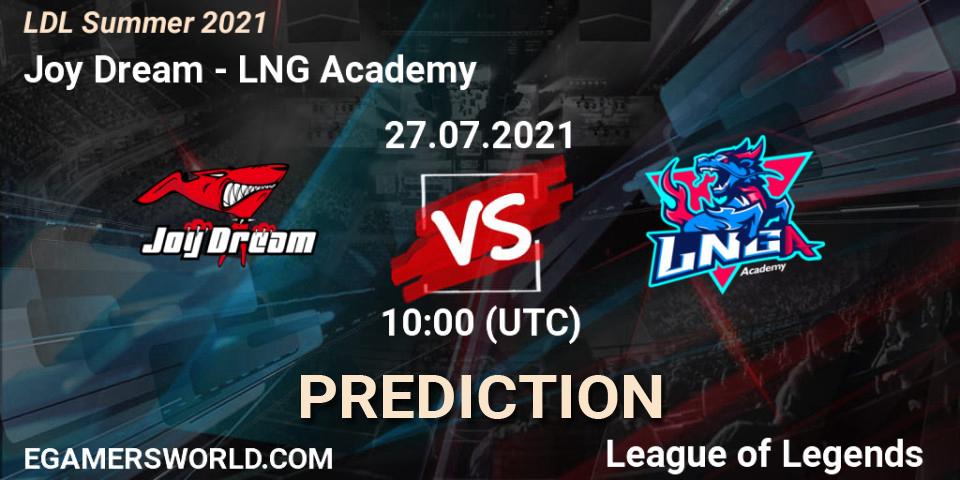 Joy Dream vs LNG Academy: Betting TIp, Match Prediction. 28.07.2021 at 13:00. LoL, LDL Summer 2021