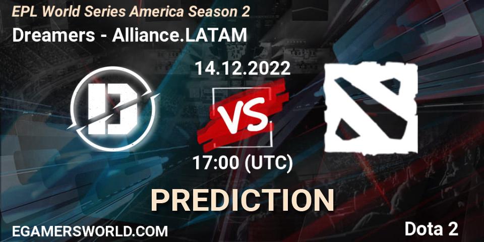 Dreamers vs Alliance.LATAM: Betting TIp, Match Prediction. 14.12.22. Dota 2, EPL World Series America Season 2