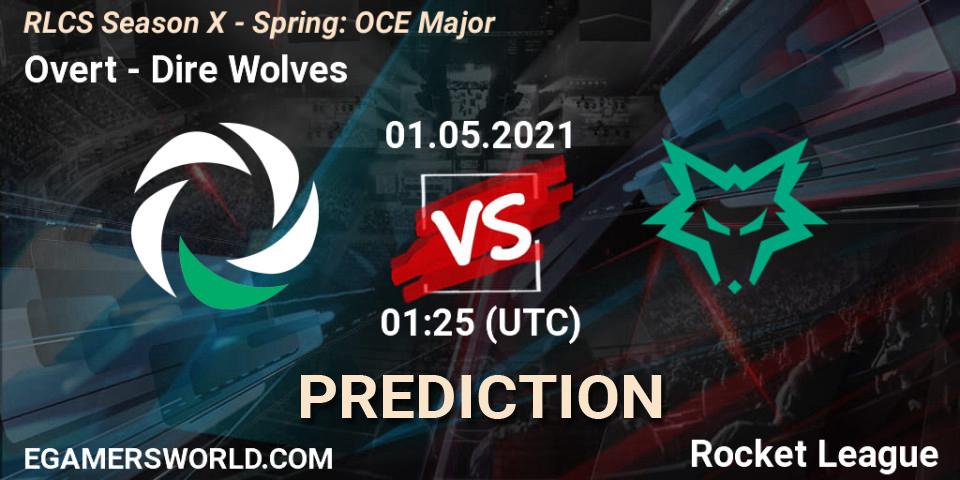 Overt vs Dire Wolves: Betting TIp, Match Prediction. 01.05.2021 at 01:25. Rocket League, RLCS Season X - Spring: OCE Major
