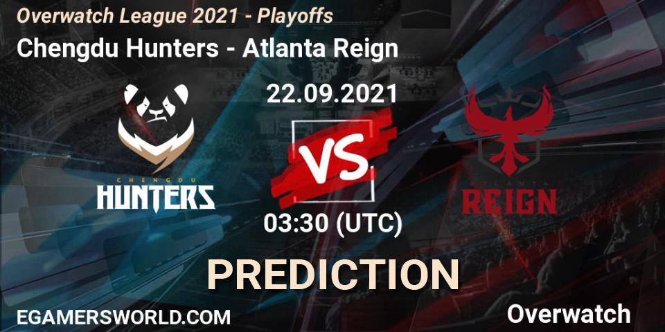 Chengdu Hunters vs Atlanta Reign: Betting TIp, Match Prediction. 22.09.21. Overwatch, Overwatch League 2021 - Playoffs