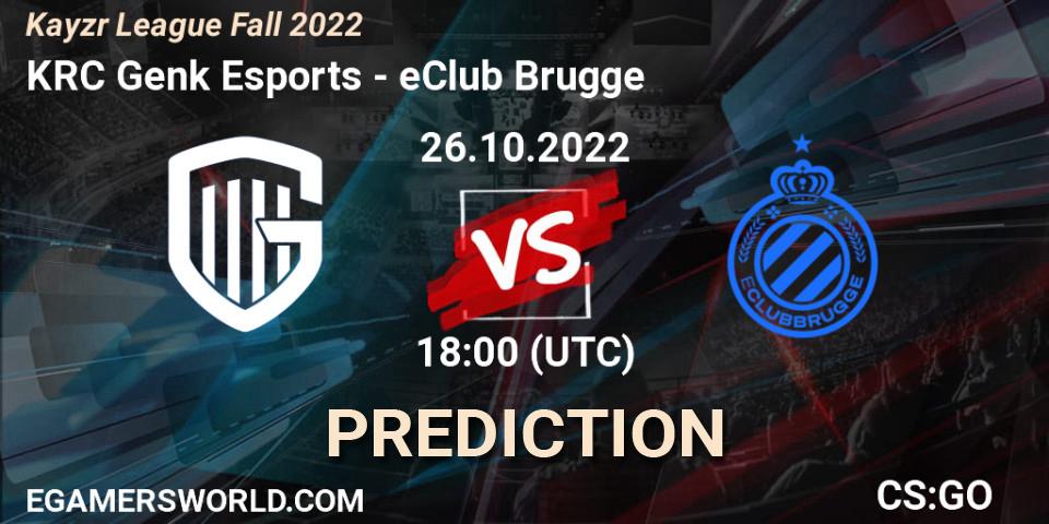 KRC Genk Esports vs eClub Brugge: Betting TIp, Match Prediction. 26.10.22. CS2 (CS:GO), Kayzr League Fall 2022