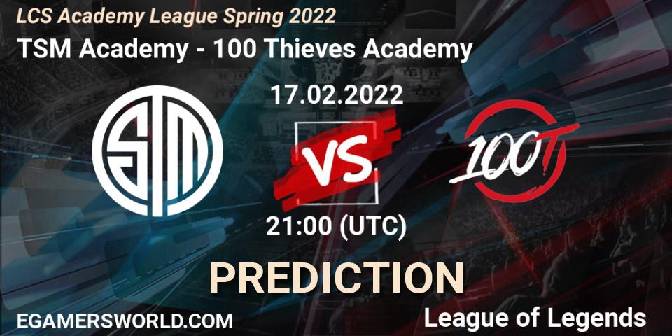 TSM Academy vs 100 Thieves Academy: Betting TIp, Match Prediction. 17.02.22. LoL, LCS Academy League Spring 2022