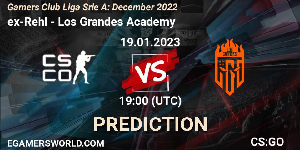 ex-Rehl vs Los Grandes Academy: Betting TIp, Match Prediction. 19.01.2023 at 19:00. Counter-Strike (CS2), Gamers Club Liga Série A: December 2022