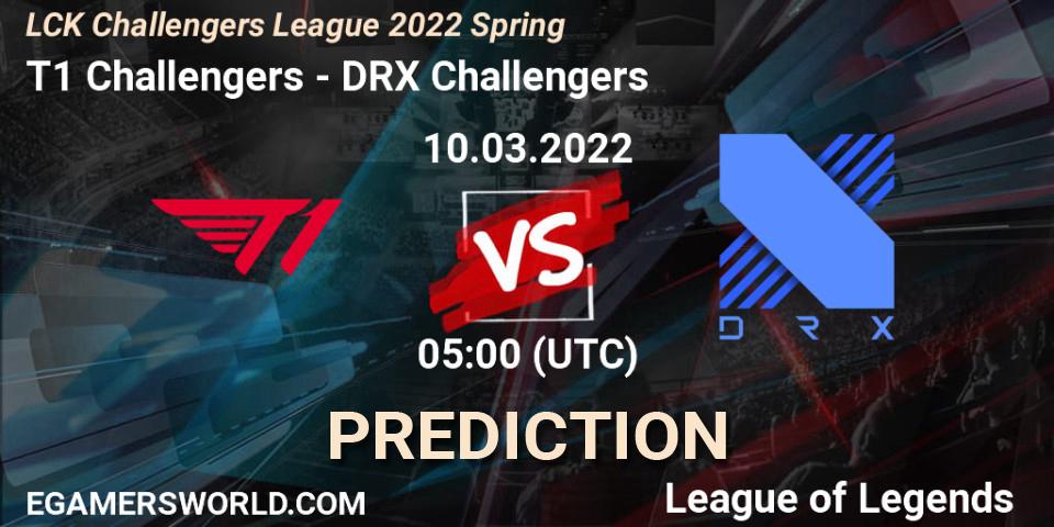 T1 Challengers vs DRX Challengers: Betting TIp, Match Prediction. 10.03.2022 at 05:00. LoL, LCK Challengers League 2022 Spring