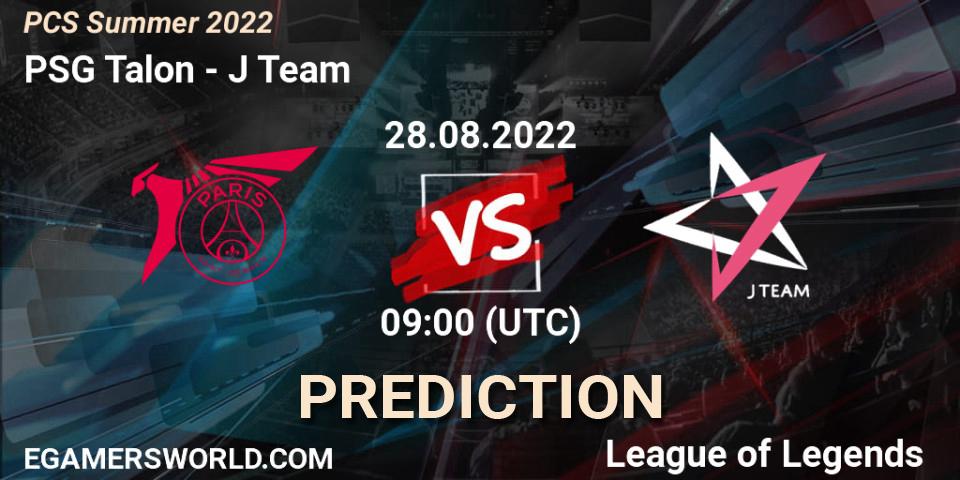 PSG Talon vs J Team: Betting TIp, Match Prediction. 28.08.22. LoL, PCS Summer 2022