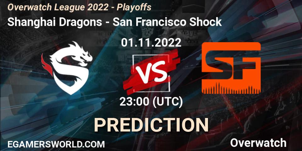 Shanghai Dragons vs San Francisco Shock: Betting TIp, Match Prediction. 01.11.22. Overwatch, Overwatch League 2022 - Playoffs