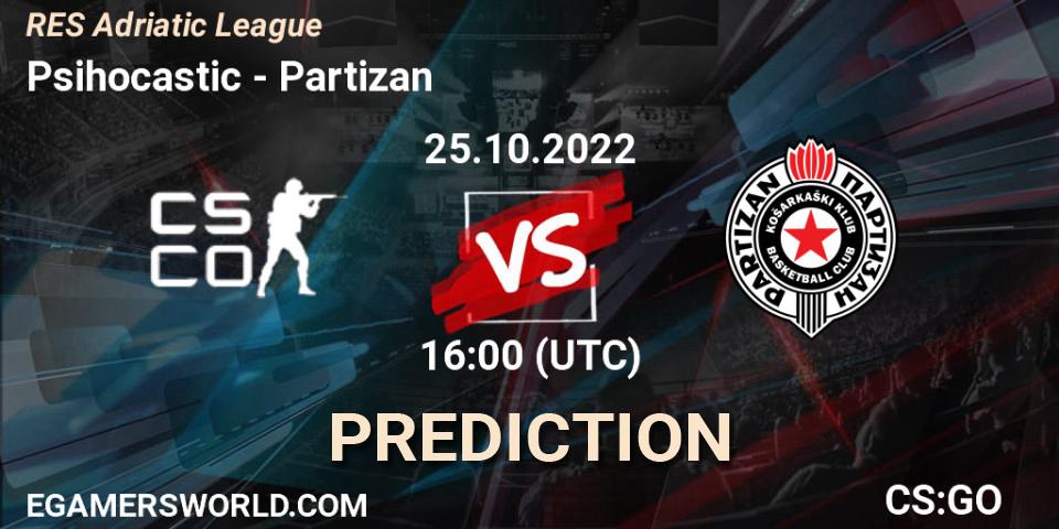 Psihocastic vs Partizan: Betting TIp, Match Prediction. 25.10.2022 at 16:00. Counter-Strike (CS2), RES Adriatic League