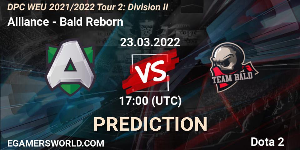 Alliance vs Bald Reborn: Betting TIp, Match Prediction. 23.03.22. Dota 2, DPC 2021/2022 Tour 2: WEU Division II (Lower) - DreamLeague Season 17