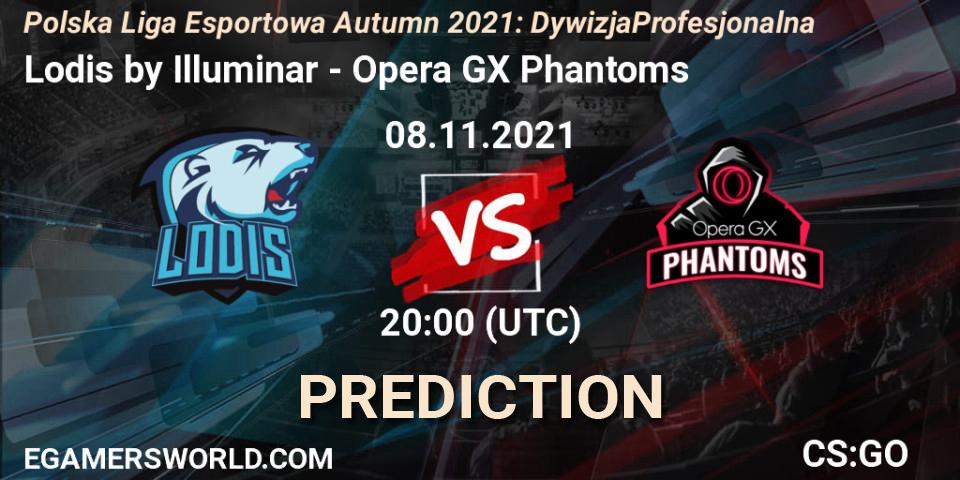 Lodis by Illuminar vs Opera GX Phantoms: Betting TIp, Match Prediction. 08.11.2021 at 20:00. Counter-Strike (CS2), Polska Liga Esportowa Autumn 2021: Dywizja Profesjonalna