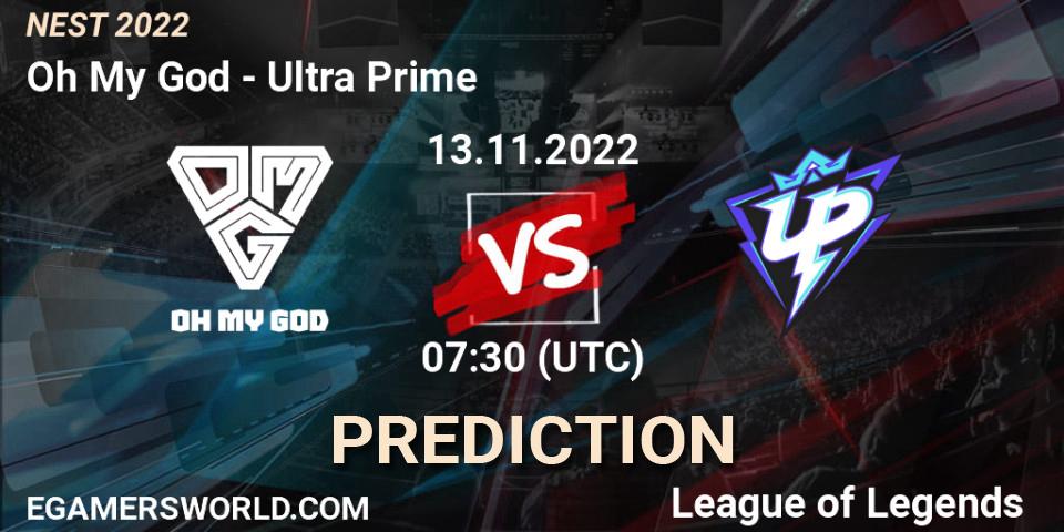 Oh My God vs Ultra Prime: Betting TIp, Match Prediction. 13.11.22. LoL, NEST 2022