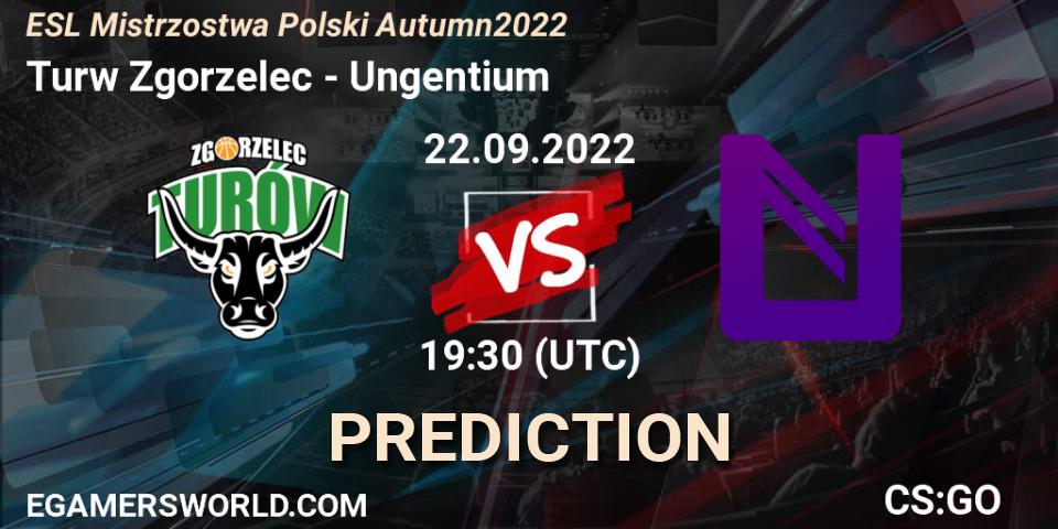 Turów Zgorzelec vs Ungentium: Betting TIp, Match Prediction. 22.09.2022 at 19:30. Counter-Strike (CS2), ESL Mistrzostwa Polski Autumn 2022