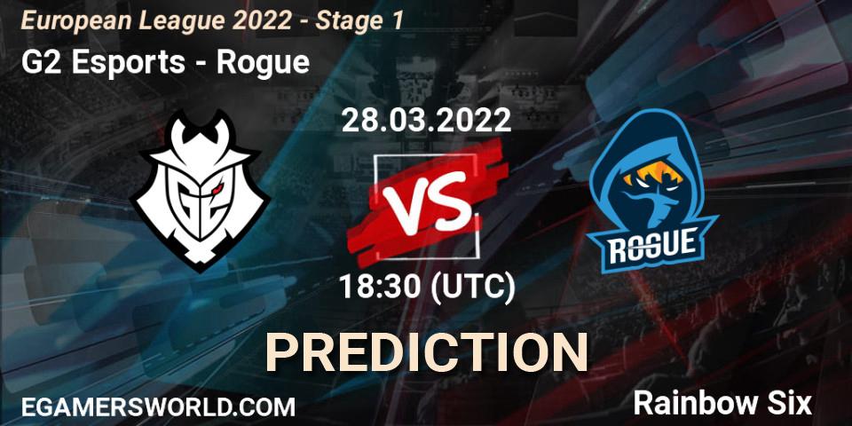 G2 Esports vs Rogue: Betting TIp, Match Prediction. 28.03.22. Rainbow Six, European League 2022 - Stage 1