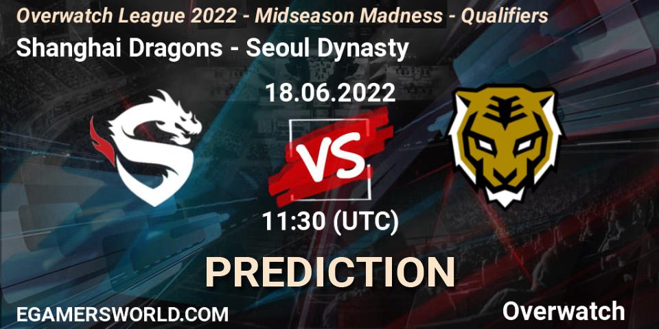 Shanghai Dragons vs Seoul Dynasty: Betting TIp, Match Prediction. 25.06.2022 at 11:30. Overwatch, Overwatch League 2022 - Midseason Madness - Qualifiers