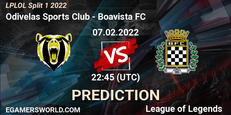 Odivelas Sports Club vs Boavista FC: Betting TIp, Match Prediction. 07.02.2022 at 22:45. LoL, LPLOL Split 1 2022