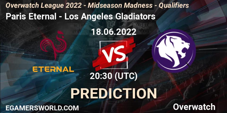 Paris Eternal vs Los Angeles Gladiators: Betting TIp, Match Prediction. 18.06.22. Overwatch, Overwatch League 2022 - Midseason Madness - Qualifiers