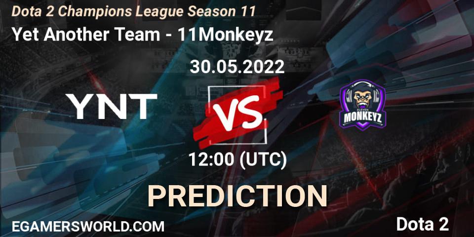 Yet Another Team vs 11Monkeyz: Betting TIp, Match Prediction. 28.05.2022 at 15:00. Dota 2, Dota 2 Champions League Season 11