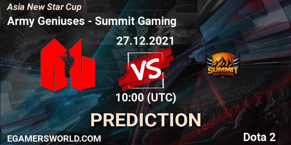 Army Geniuses vs Forest: Betting TIp, Match Prediction. 27.12.21. Dota 2, Asia New Star Cup