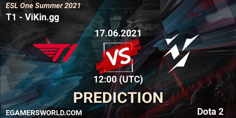 T1 vs ViKin.gg: Betting TIp, Match Prediction. 17.06.21. Dota 2, ESL One Summer 2021
