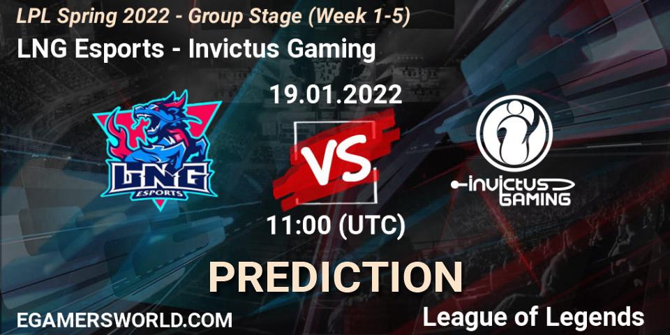 LNG Esports vs Invictus Gaming: Betting TIp, Match Prediction. 19.01.22. LoL, LPL Spring 2022 - Group Stage (Week 1-5)