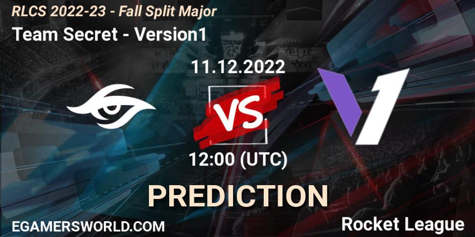 Team Secret vs Version1: Betting TIp, Match Prediction. 11.12.22. Rocket League, RLCS 2022-23 - Fall Split Major