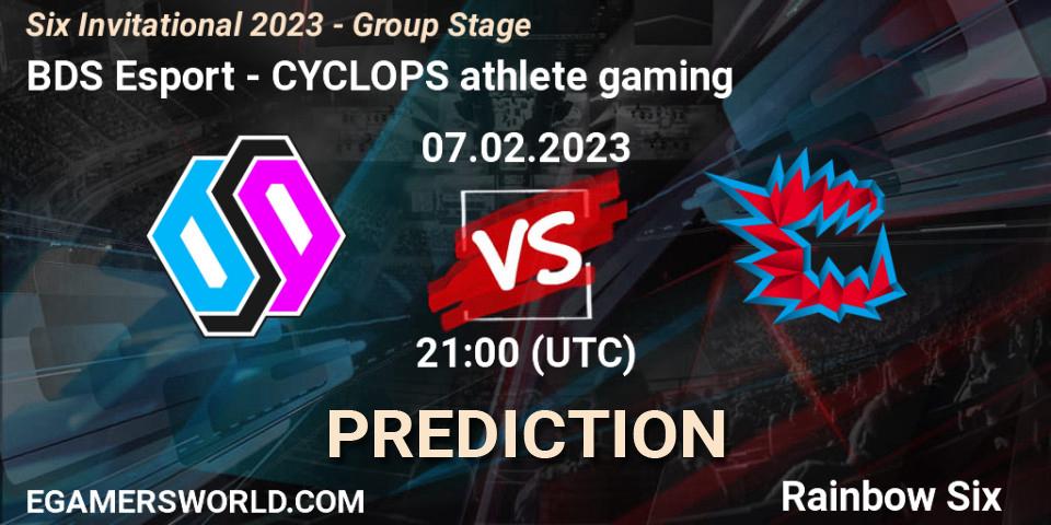 BDS Esport vs CYCLOPS athlete gaming: Betting TIp, Match Prediction. 07.02.23. Rainbow Six, Six Invitational 2023 - Group Stage