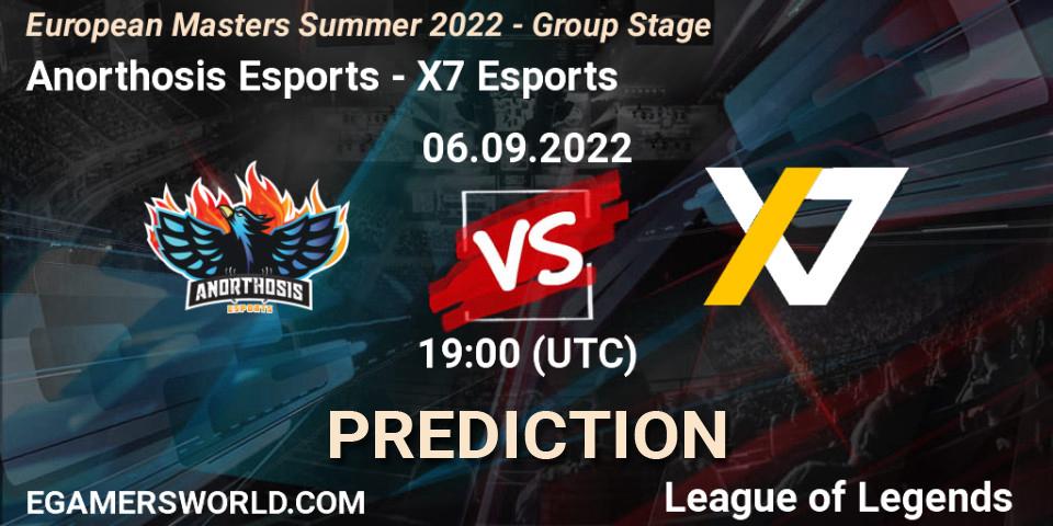 Anorthosis Esports vs X7 Esports: Betting TIp, Match Prediction. 06.09.22. LoL, European Masters Summer 2022 - Group Stage