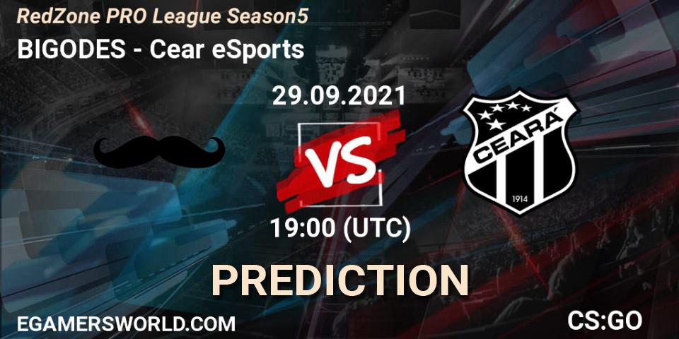 BIGODES vs Ceará eSports: Betting TIp, Match Prediction. 29.09.2021 at 19:00. Counter-Strike (CS2), RedZone PRO League Season 5