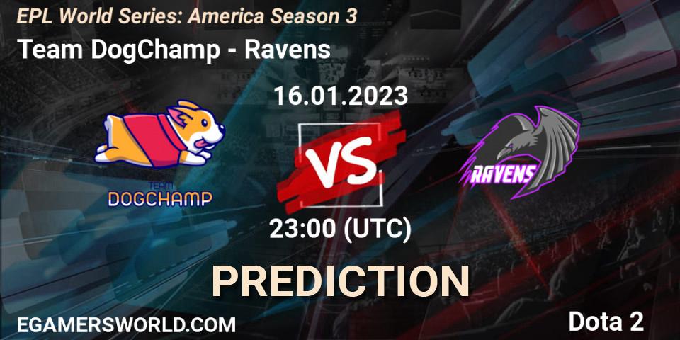 Team DogChamp vs Ravens: Betting TIp, Match Prediction. 16.01.23. Dota 2, EPL World Series: America Season 3