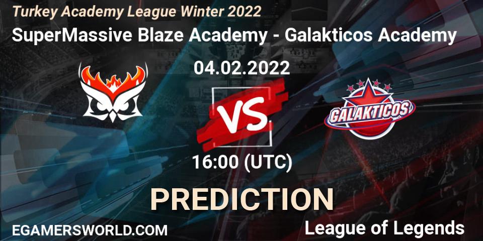 SuperMassive Blaze Academy vs Galakticos Academy: Betting TIp, Match Prediction. 04.02.2022 at 16:00. LoL, Turkey Academy League Winter 2022