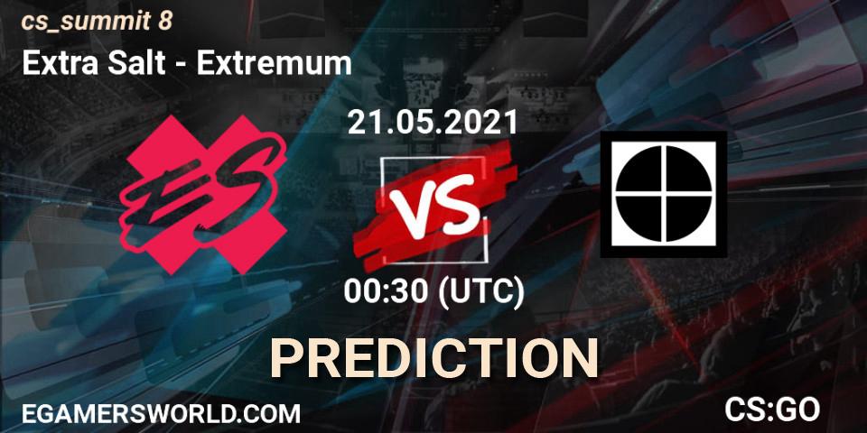 Extra Salt vs Extremum: Betting TIp, Match Prediction. 21.05.21. CS2 (CS:GO), cs_summit 8