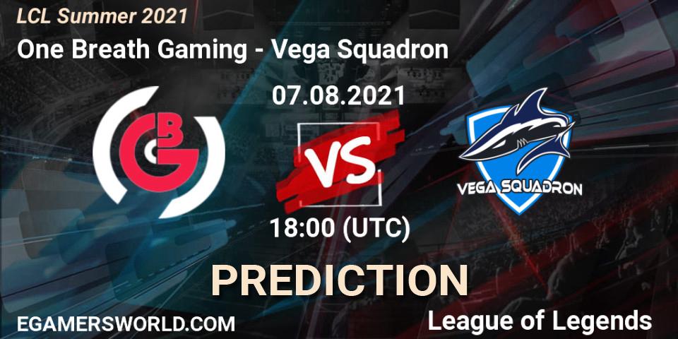 One Breath Gaming vs Vega Squadron: Betting TIp, Match Prediction. 07.08.21. LoL, LCL Summer 2021