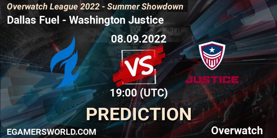 Dallas Fuel vs Washington Justice: Betting TIp, Match Prediction. 08.09.2022 at 19:00. Overwatch, Overwatch League 2022 - Summer Showdown