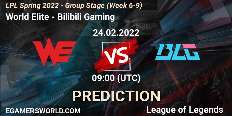 World Elite vs Bilibili Gaming: Betting TIp, Match Prediction. 24.02.22. LoL, LPL Spring 2022 - Group Stage (Week 6-9)