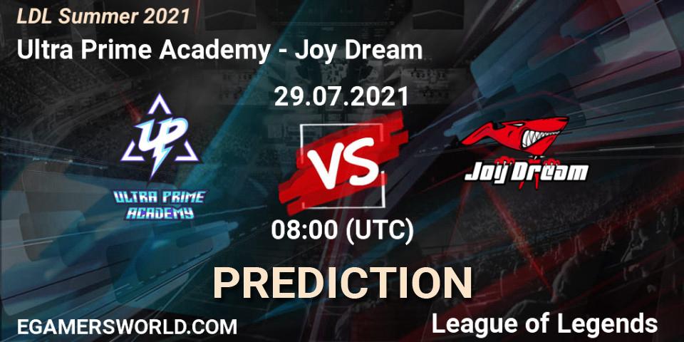 Ultra Prime Academy vs Joy Dream: Betting TIp, Match Prediction. 30.07.2021 at 08:00. LoL, LDL Summer 2021