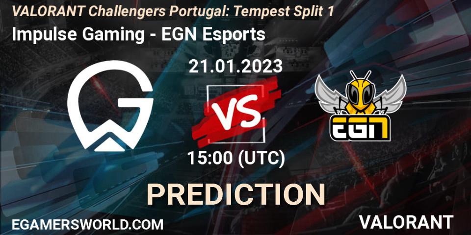 Impulse Gaming vs EGN Esports: Betting TIp, Match Prediction. 21.01.23. VALORANT, VALORANT Challengers 2023 Portugal: Tempest Split 1