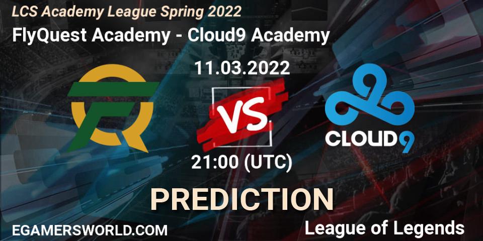 FlyQuest Academy vs Cloud9 Academy: Betting TIp, Match Prediction. 11.03.22. LoL, LCS Academy League Spring 2022