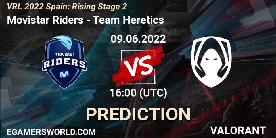 Movistar Riders vs Team Queso: Betting TIp, Match Prediction. 09.06.2022 at 16:25. VALORANT, VRL 2022 Spain: Rising Stage 2